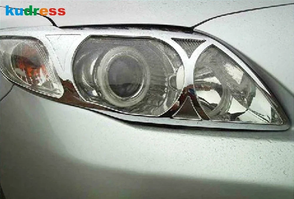 Car Front Head Light Lamp Cover Trim For Toyota Corolla 2010 2011 Chrome Headlight Headlamp Frame Molding Trims Accessories