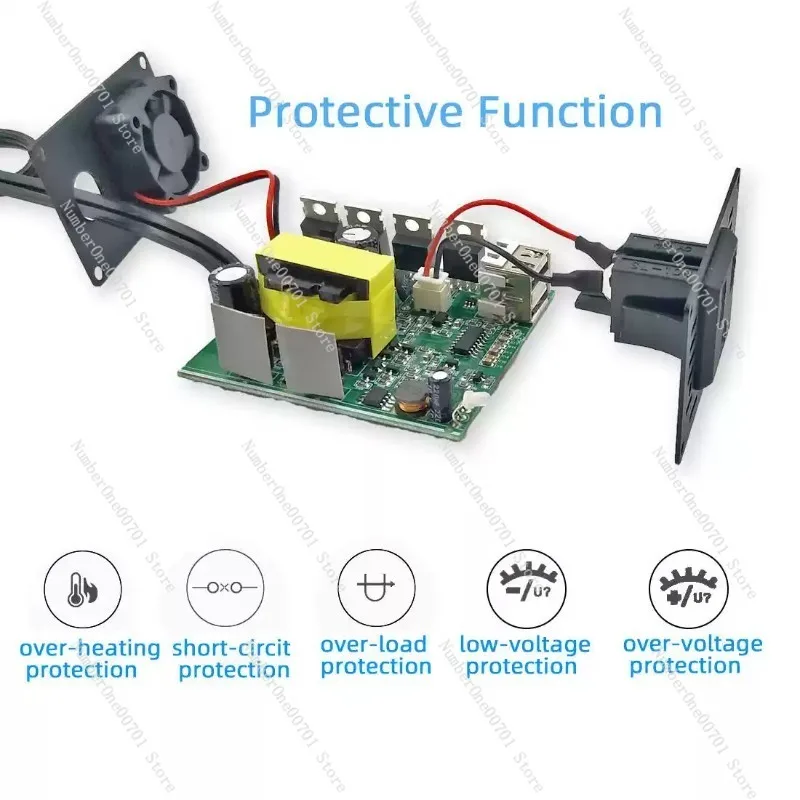 150W Car Power Inverter Mini DC 12V to 110V 220V Converter Dual USB for US EU Plug