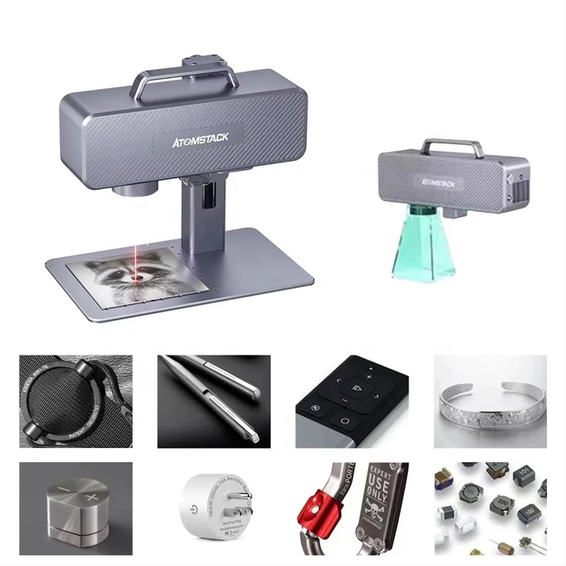 ATOMSTACK M4 Desktop Mini Handheld Industrial Grade Engraver metal Mark Printer Fiber Laser Marking Machine