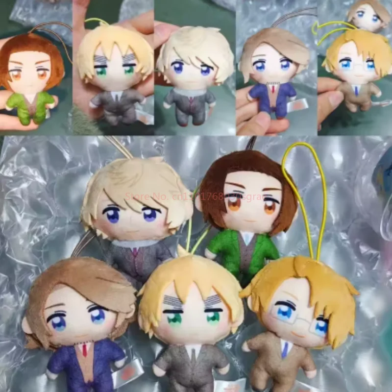 8cm Hetalia Axis Powers Mini Plush Doll Feliciano Vargas Alfred F. Jones Ludwig Beilschmidt Stuffed Toy Cosplay Anime Fans Gift