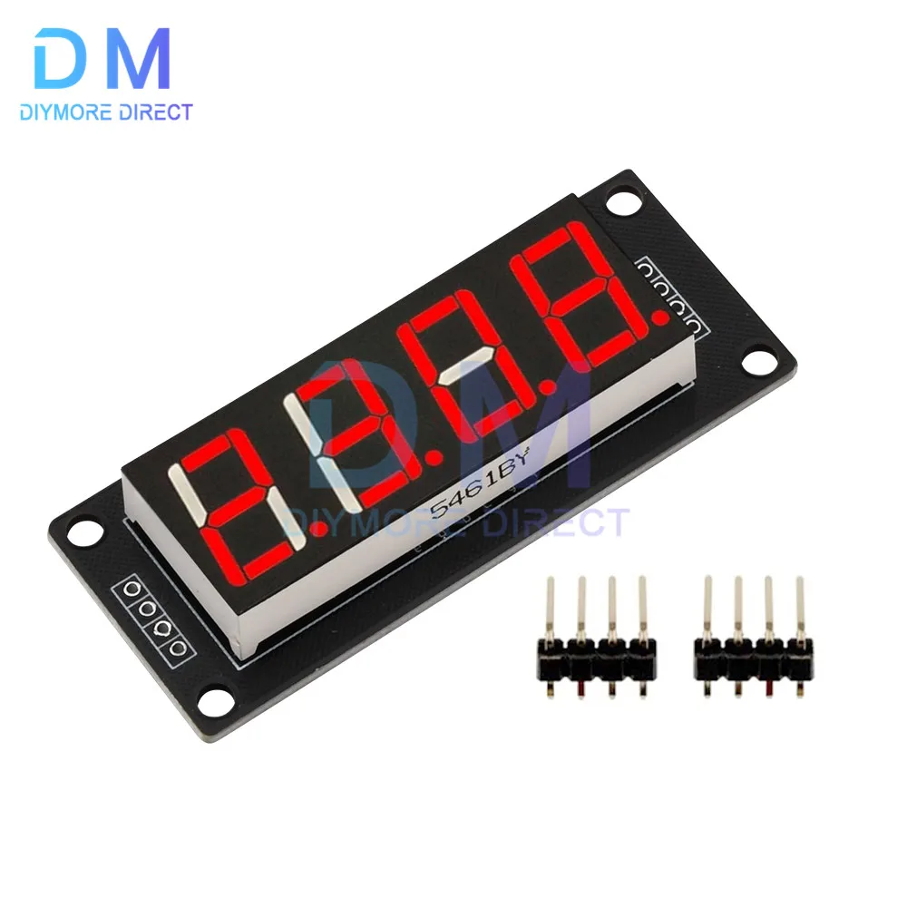 TM1637 LED Display Module for Arduino 4 Digit 7 Segment 0.56 inch Time Clock Indicator Tube Module Red Blue Green Yellow White