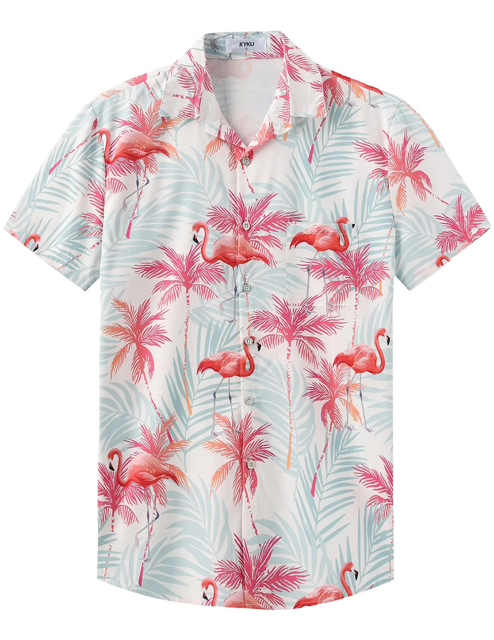 

KYKU Hawaiian Shirt for Men: Beach Vacation Summer Short Sleeve Button Down Mens Shirts Casual Stylish