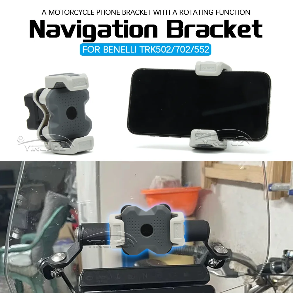 

New 2024 For Benelli TRK702 TRK702X TRK 702 X Motorcycle Accessories GPS Navigation Bracket 12MM 22MM Phone Holder 2022 2023-25