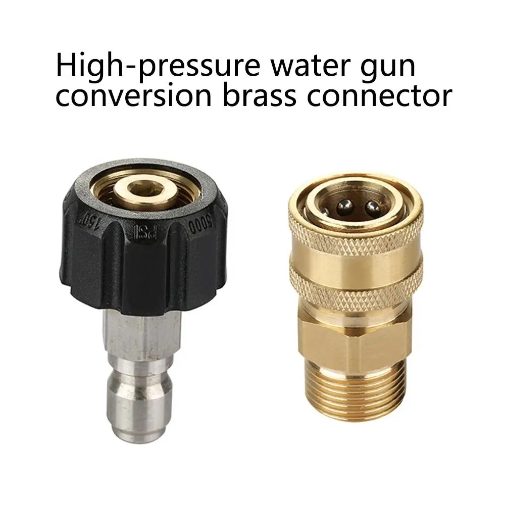 For High Pressure Hose 5000 PSI 300°F Quick Disconnect Kit Pressure Washer Adapter Set Quick Connect Fittings