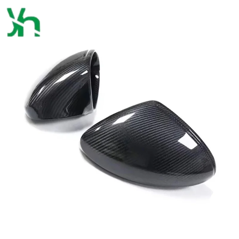 لبورشه بوكستر كايمان 718 982 2016-2023 ألياف الكربون سيارة غطاء مرآة جانبية استبدال غطاء مرآة الرؤية الخلفية