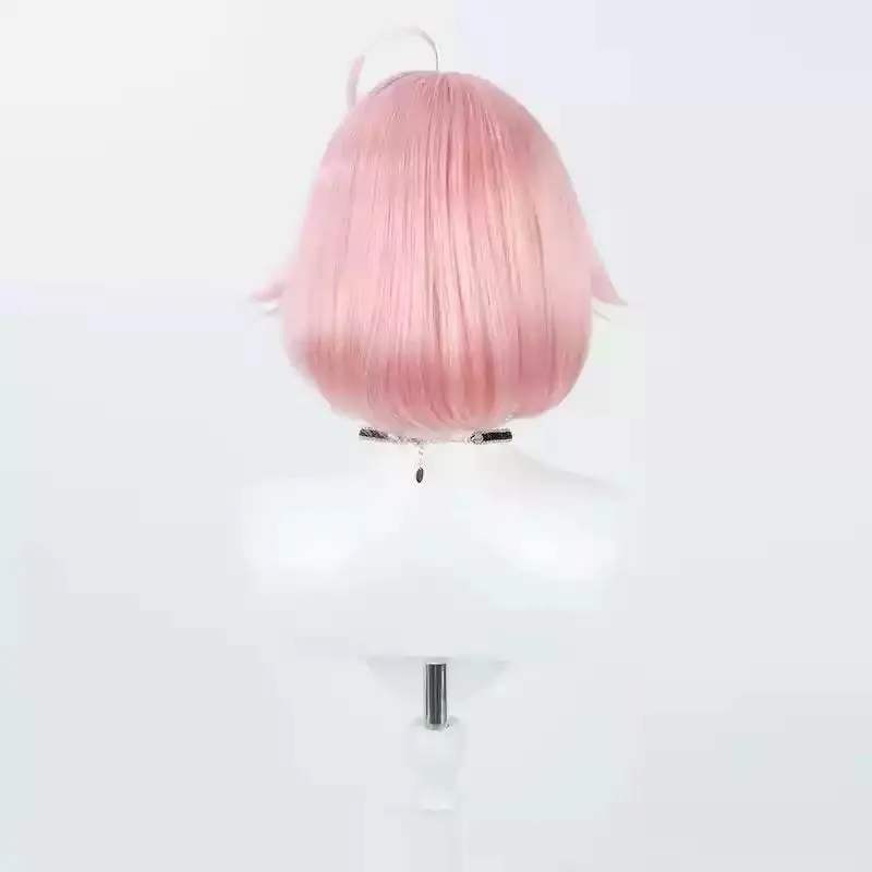 FallenVex Store Pink Shaped Synthetic Wig, Simulation Scalp Top, High‑Temperature Fiber, Short / Long Role‑Play Wig with Wig Cap