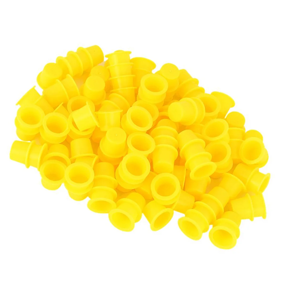 

100 Pcs Cup Ink Kit Supplies Pigment Disposable 170X120X100CM Cups Yellow Kits