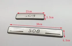 High quality stainless steel Scuff Plate/Door Sill for 2011 2012 2013 2014 2015~2019 Peugeot 508 car Accessories