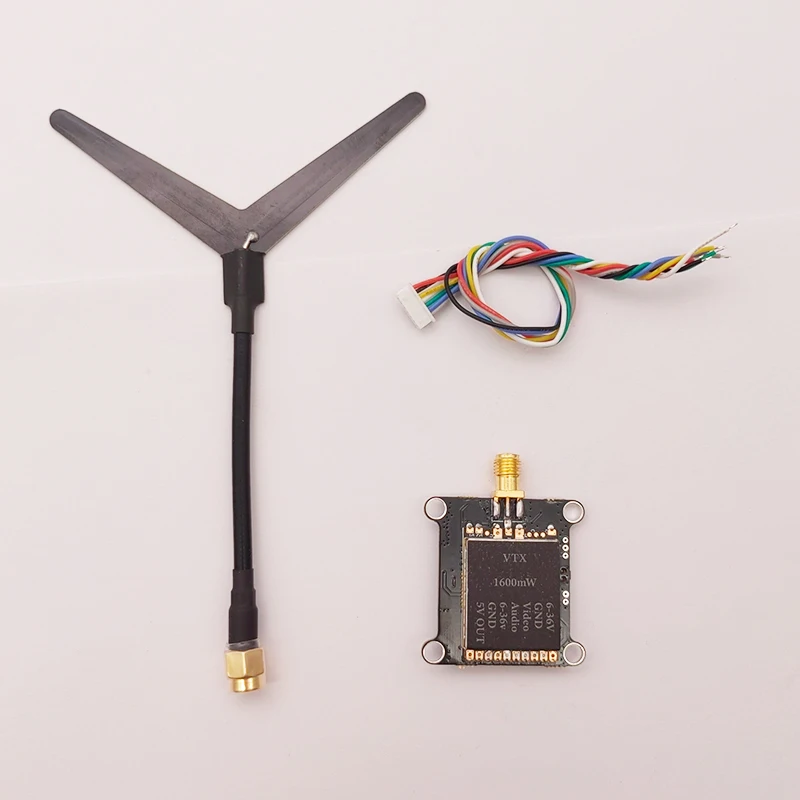 1.2G 1.6W VTX 0.1mW/25mW/800mW/1600mW Switchable 9CH Transmitter For RC FPV Long Range Racing Drone