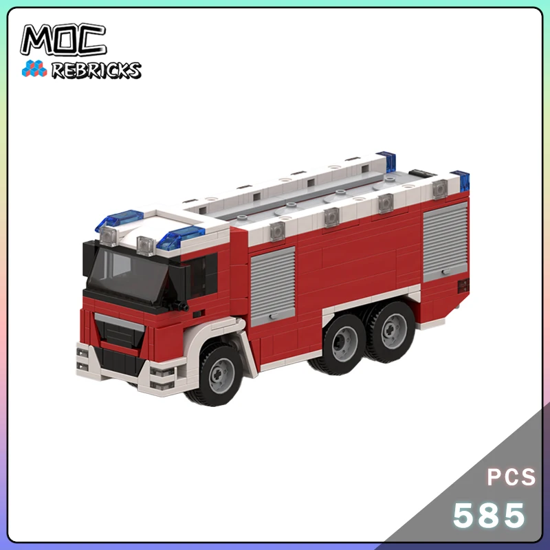 مدينة سلسلة MOC محرك النار بنة نموذج أطقم DIY تجميع الأصالة الطوب عرض السيارة لغز لعبة هدية عيد ميلاد