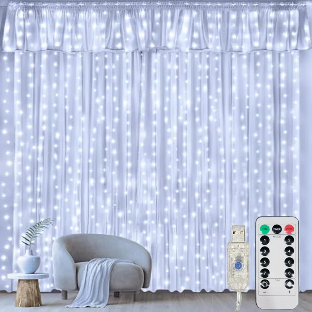 3/6M String Lights Holiday Wedding USB Fairy Light Garland Lights for Bedroom Remote Control Curtain LED Christmas Decoration