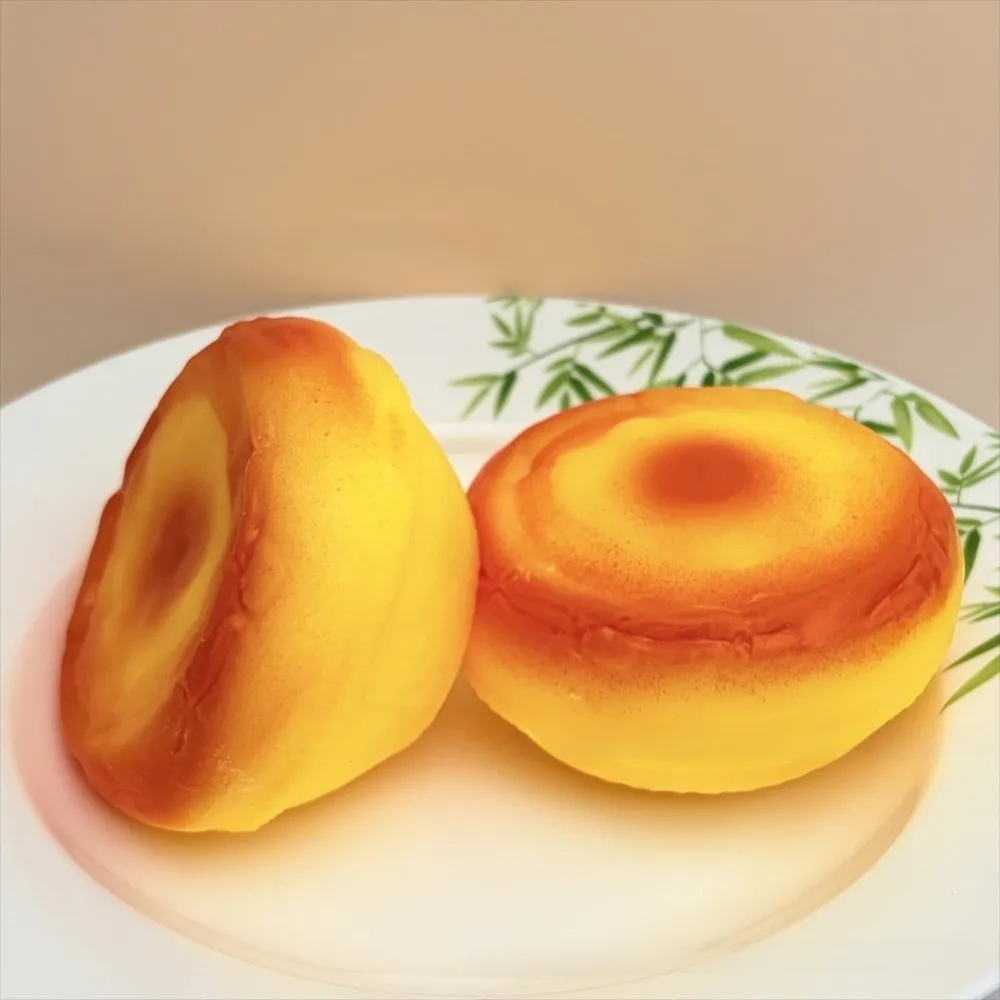 New Simulation Food Egg Tart Squeeze Round Dessert Sensory Fidget Slow Rising Stress Relief Anxiety Relief