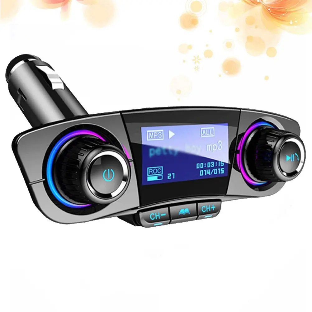 

FM-трансмиттер-приемник для автомобиля с LED-дисплеем, USB-портом для зарядки и поддержкой флеш-накопителей, широкая совместимость, функция Hands-Free