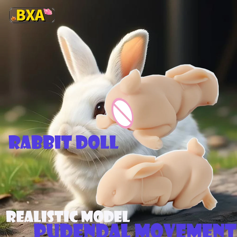 New Male Masturbation Sex Toy 0.5kg Rabbit Model Realistic Vaginal Channel Adult Male Masturbator Pussy Can Be Inserted