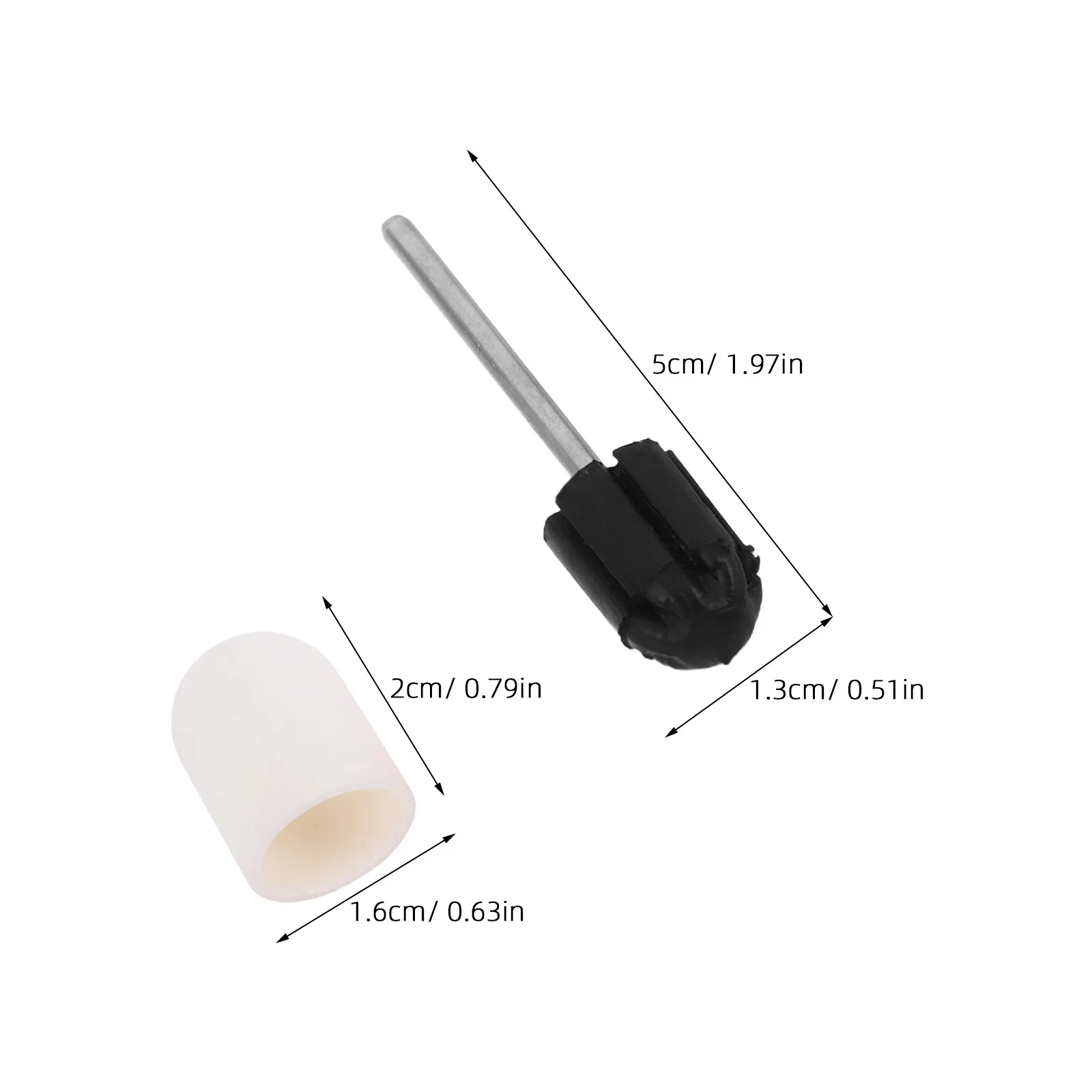 30Pcs Nail Sanding Caps Mixed Grit 80 180 240 Nail Drill Grinding Caps Mini 10Mm Fine Medium Coarse Gel Polish Removal Manicure