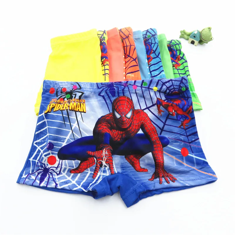 Culotte Spiderolk pour Enfant Garçon, Sous-Vêtement en Coton Imprimé de Dessin Animé Avengers, Cadeau de Noël