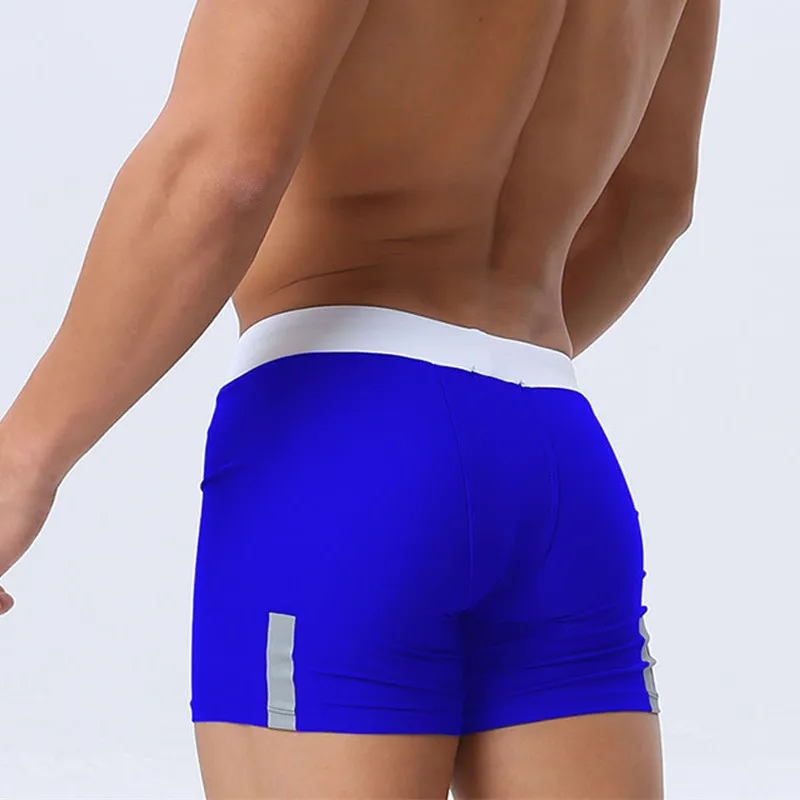 Bañador corto de verano para hombre, traje de baño Sexy, Bermudas, pantalones cortos de playa para tabla de Surf, bóxer, ropa de baño de tiro bajo