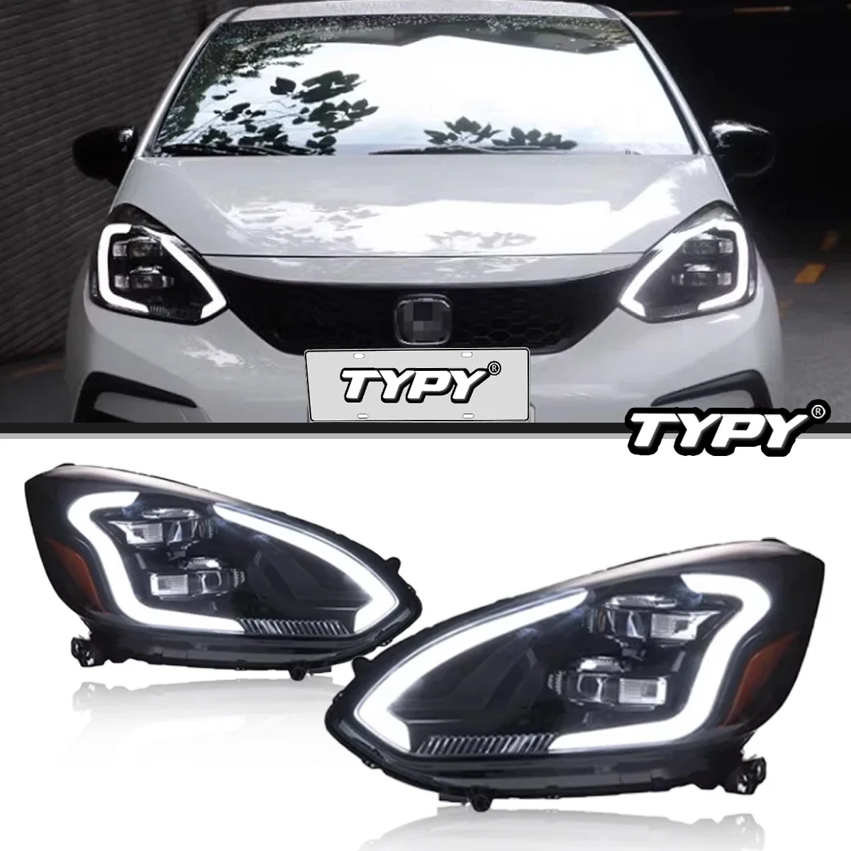 

TYPY Car Lights For Honda Fit GR9 Headlight 2021-2023 LED Projetor head Lamp Daytime Running Light Automotive Accessories