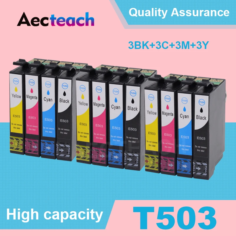 Aecteach 503XL 503 XL T503 T503XL Premium Color Compatible Inkjet Ink Cartridge For Epson XP-5200 XP-5205 WF-2960DWF WF-2965DWF