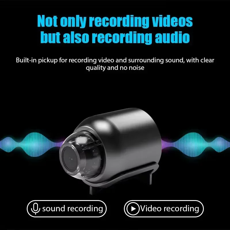 Mini 1080P HD WiFi-camera Draadloze huisbeveiligingscamera met nachtzicht, bewegingsdetectie en audio-video-opname