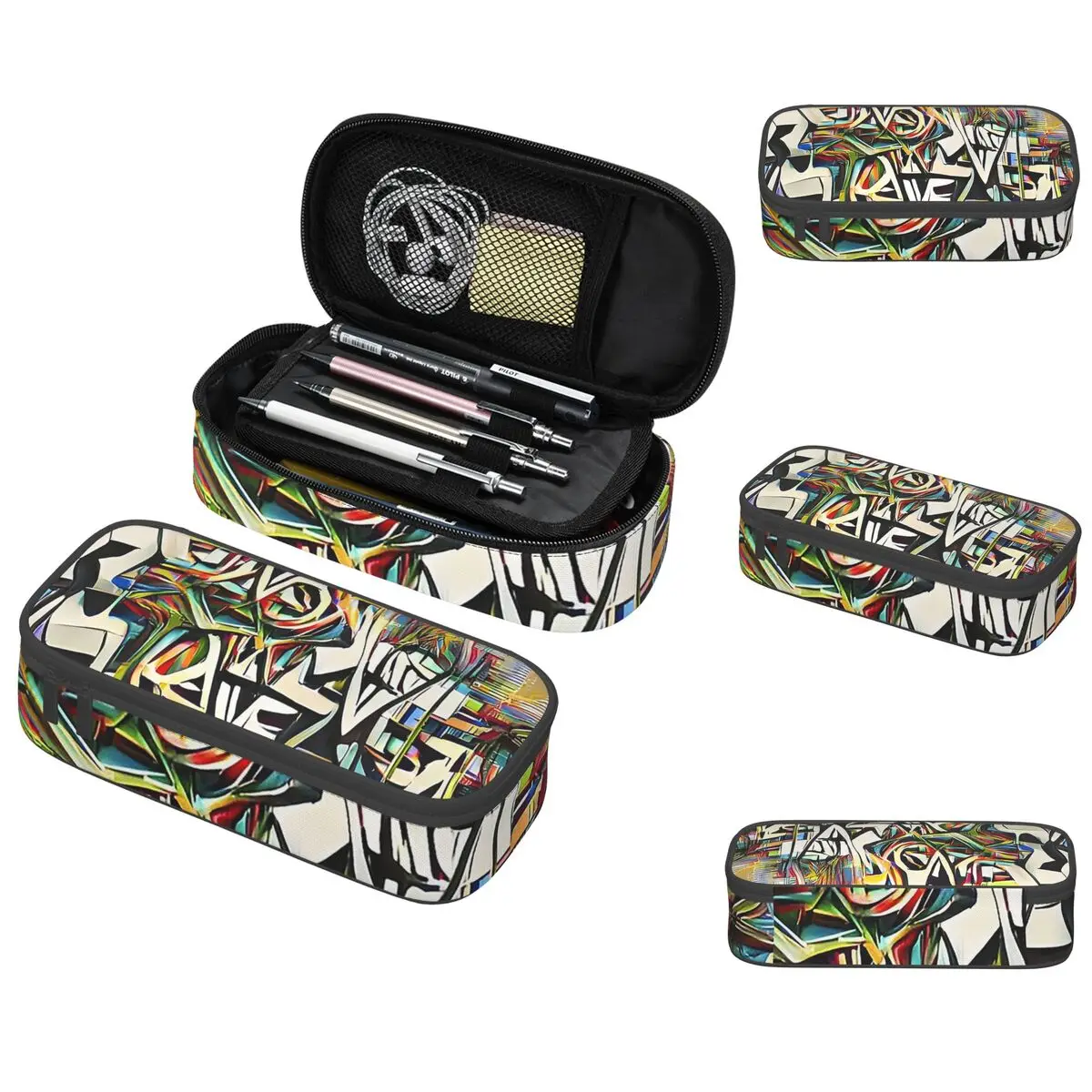 

Городские уличные граффити, художественные пеналы, большие вместительные сумки для ручек, пенал для ручек для мальчиков и девочек, студентов, канцелярские принадлежности, школа