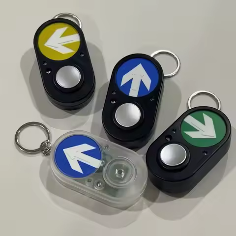 Australian Sidewalk Traffic Light Button Keychain Sound Accessory Handheld Press To Make Sound Keychain Commemorative Funny