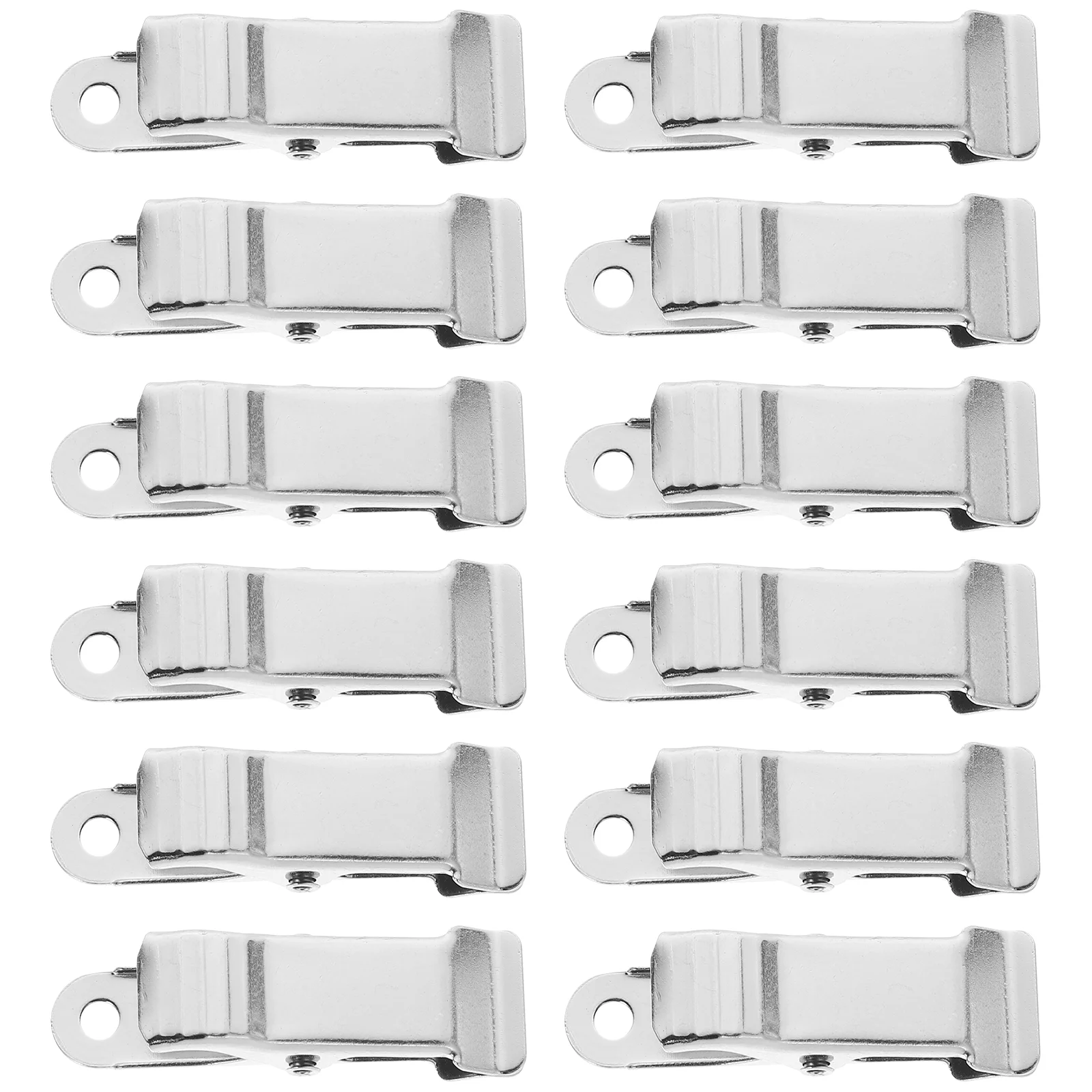 12 Pcs Spring Clamps Metal Anti-nozzle Clip Clips for Sewing and Fasteners Crafts Mini Silver Small Alligator