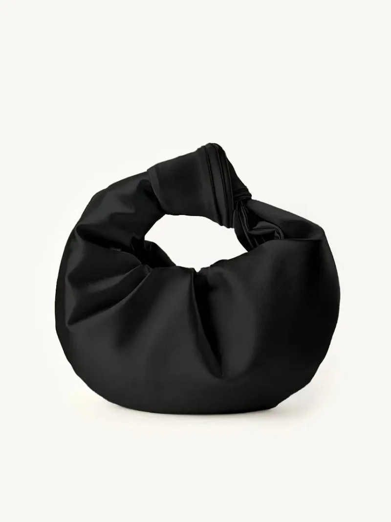 

French-style Design Pleated Cloud Bag Knot Handheld Lightweight Soft High-end Evening Bag