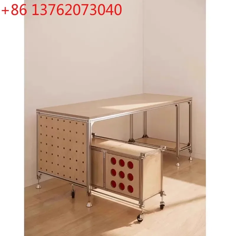 2026 birch solid wood computer desk workbench ocean plate desk aluminum profile