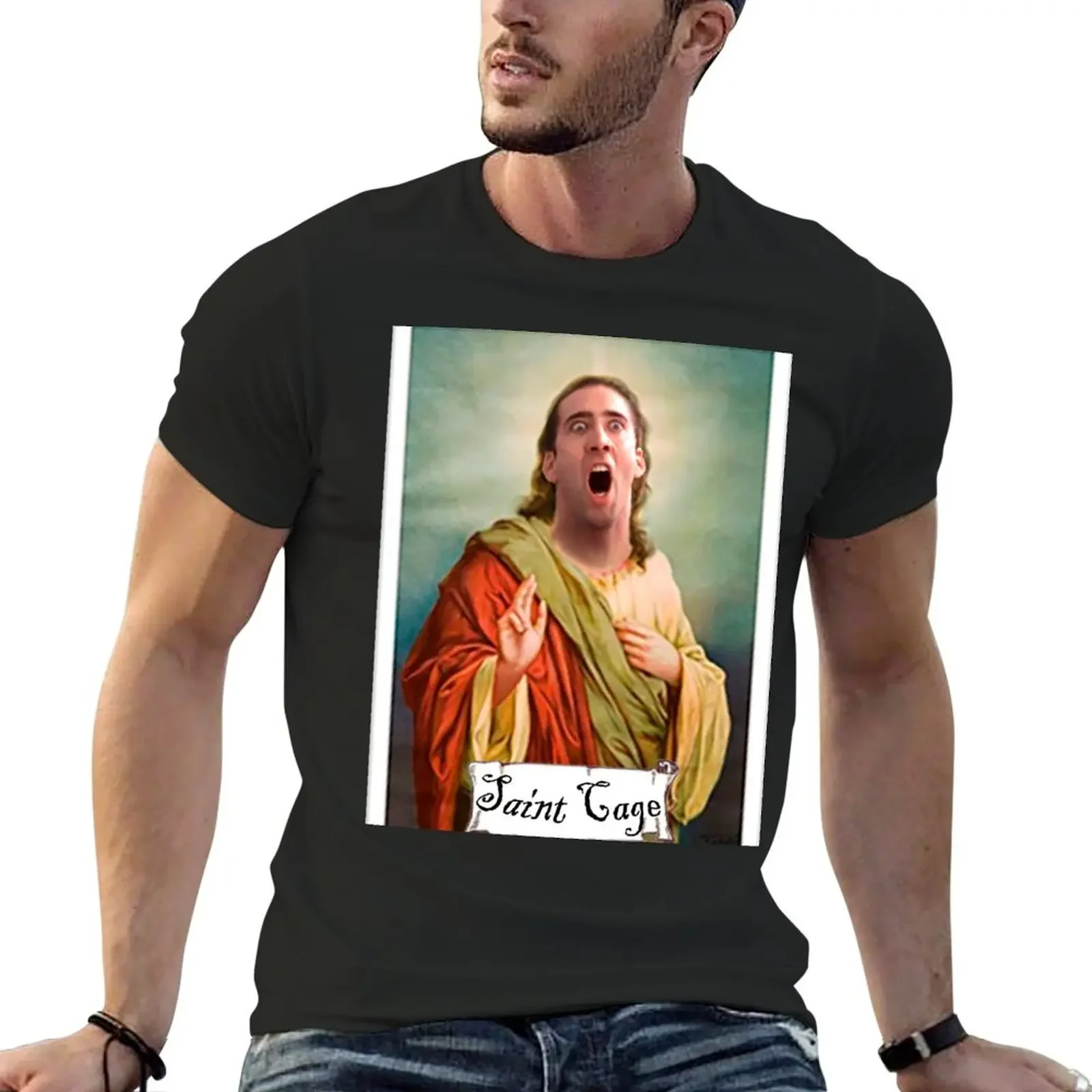 

Saint Nicolas Cage the Glorious T-Shirt shirts graphic tee customs design your own compression shirt men