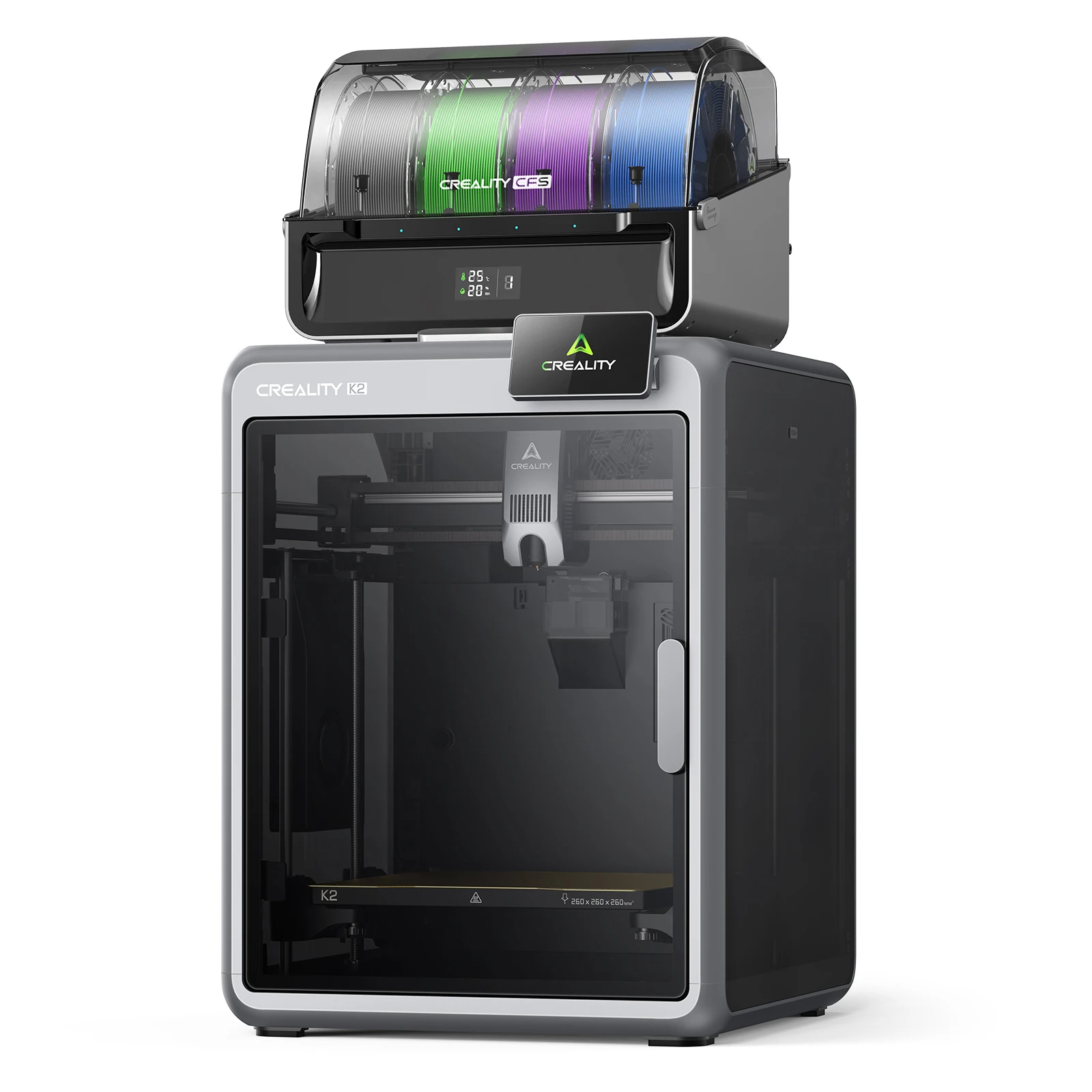 Creality Official K2 Combo 3D Printer, Multi-Color Printing with CFS, 600Mm/S High Speed, AI Cameras, Full Auto-Leveling, Dual Z-Axis
