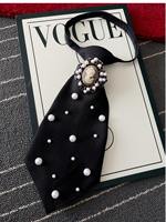 Original Niche Design 1 Piece Beauty Avatar Casual Casual Tie Artificial Pearl Women's Bow Tie Brooch Style Detachable and Adjustable Can Be Matchinged with Shirt Suitable for Party Travel Holiday Wear