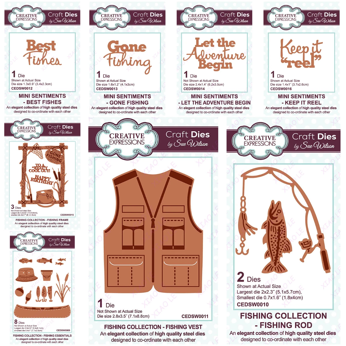 دع المغامرة تبدأ ذهب الصيد قطع معدنية يموت DIY بها بنفسك سكرابوكينغ صور قطع يموت ورقة بطاقات النقش الزخرفية