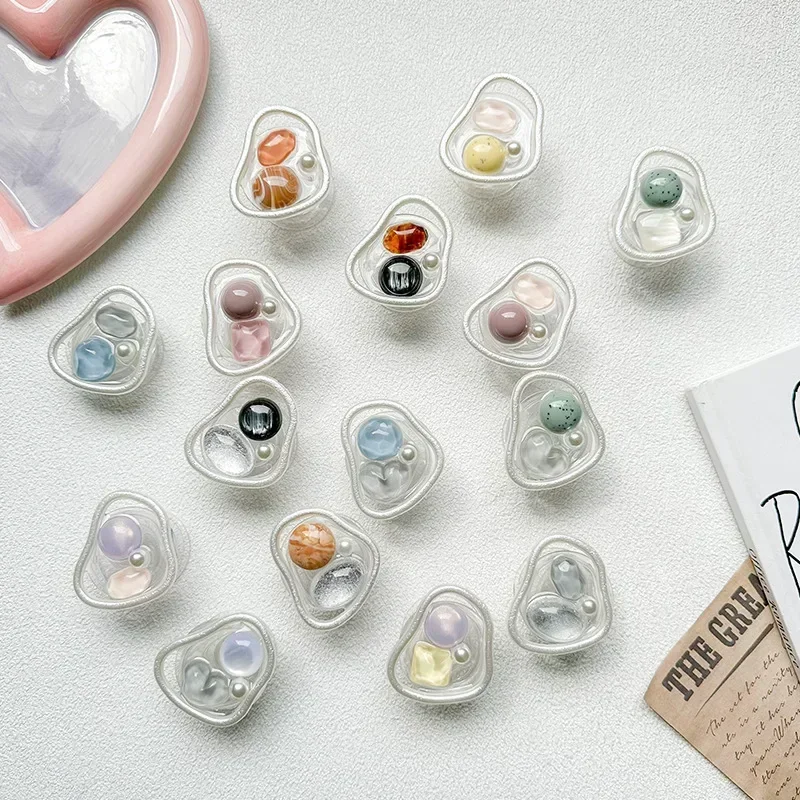 الكورية لطيف الاكريليك INS اللؤلؤ الرخام حامل هاتف Griptok دعم آيفون سامسونج قبضة توك للطي إصبع جيب المقبس حامل