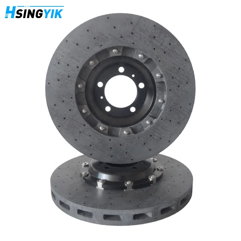 HSINGYIK Racing Sport Car Front Carbon Fiber Ceramic Brake Disc Rotor for Porsche Panamera 4 Turbo S OE 97035140732 410MM