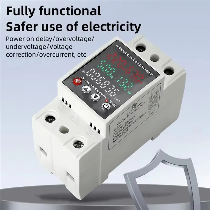 A92P Relay Protector Over/Under Voltage Protector Under Voltage Protective Device Relay With Over Current Protection Kwh Meter