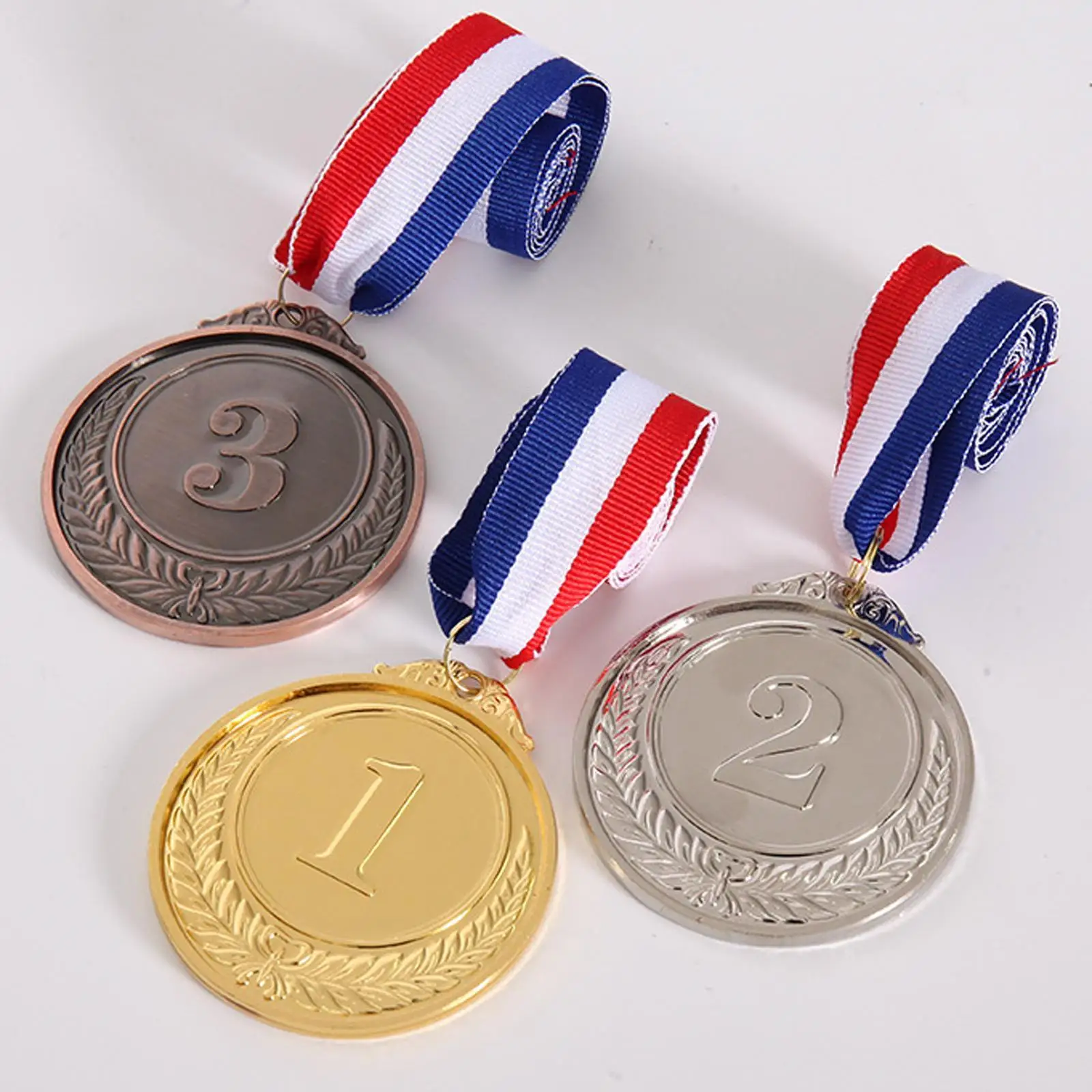 Award Medals Zinc Alloy Winner Medals with Neck Ribbons Gifts for School Sports Competition Softball