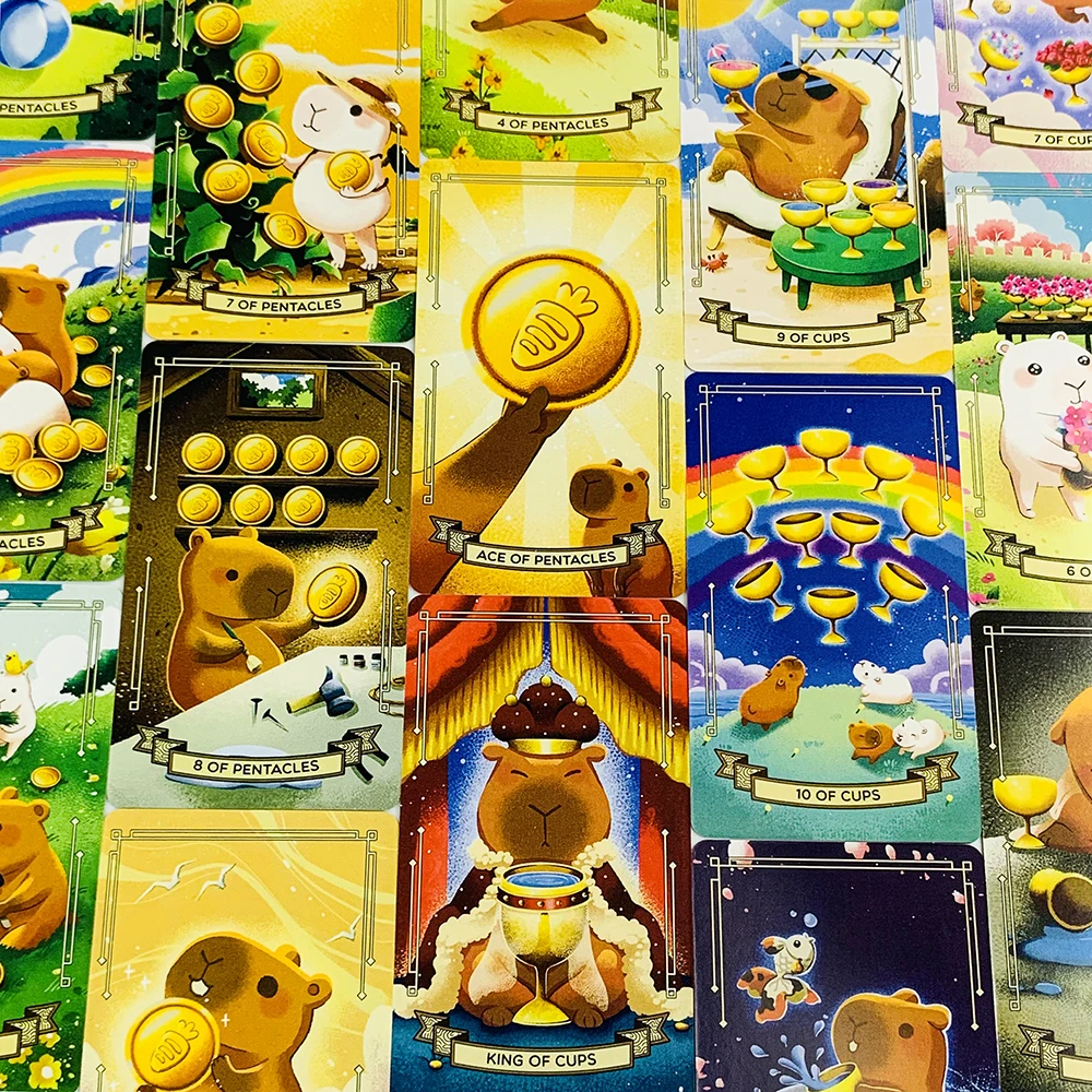 مجموعة بطاقات التارو الجديدة 78 قطعة من بطاقات التارو اللطيفة تجلب تلك المهدئة والطاقة إلى ألعاب العطلات على سطح التارو، وهدايا السنة الجديدة #5