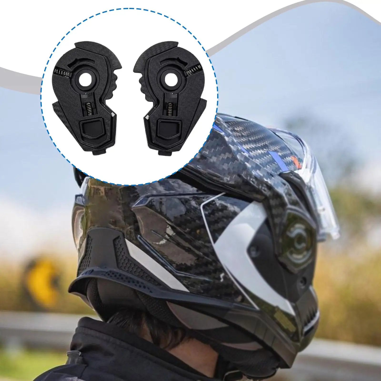 

2 Pieces Replace Parts Helmet Base Mount Replacement Part Professional Premium Easy Installation Side Plate Repair Parts