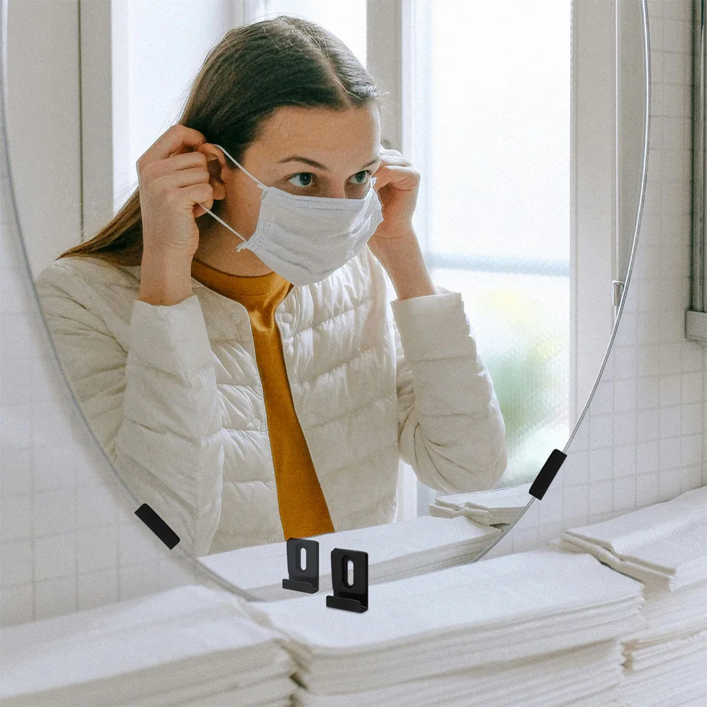 

8 шт. металлические зажимы для зеркал, сверхмощные зажимы для держателей зеркал с широкими прорезями для безрамного настенного монтажа, плитка для дисплея в ванной комнате