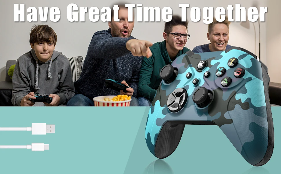 WLAN-Wireless-Controller für Xbox Series X/S/Xbox One PC Turbo, Motorvibrations-Gamepad mit Aufweckfunktion, 6-Achsen-Joystick, Xbox-Controller – Detail 8