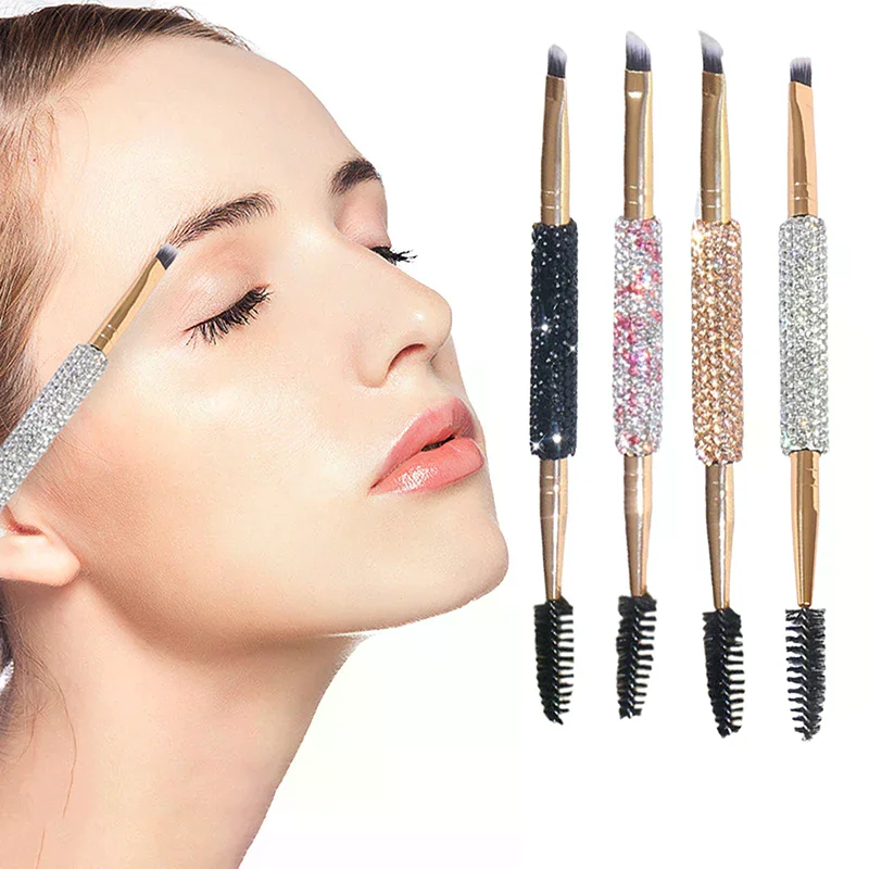 ソフトまつげブラシ肘輪郭形成ダブルヘッドまつげブラシ目化粧品メイクアップツール