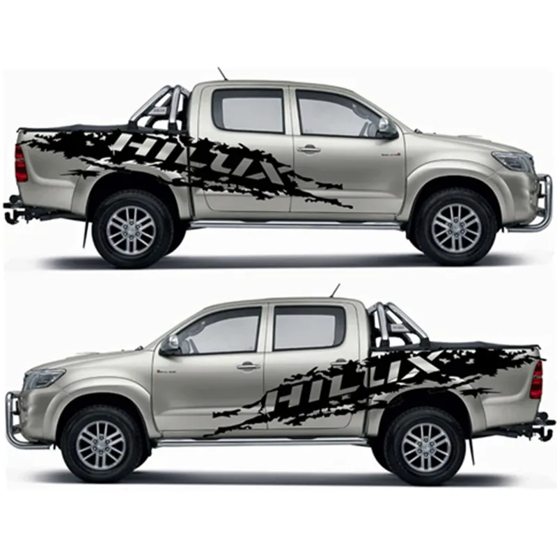 

Car Stickers FOR JToyota Hilux body appearance Custom fashion sporty fashionable professional Vinyl decal