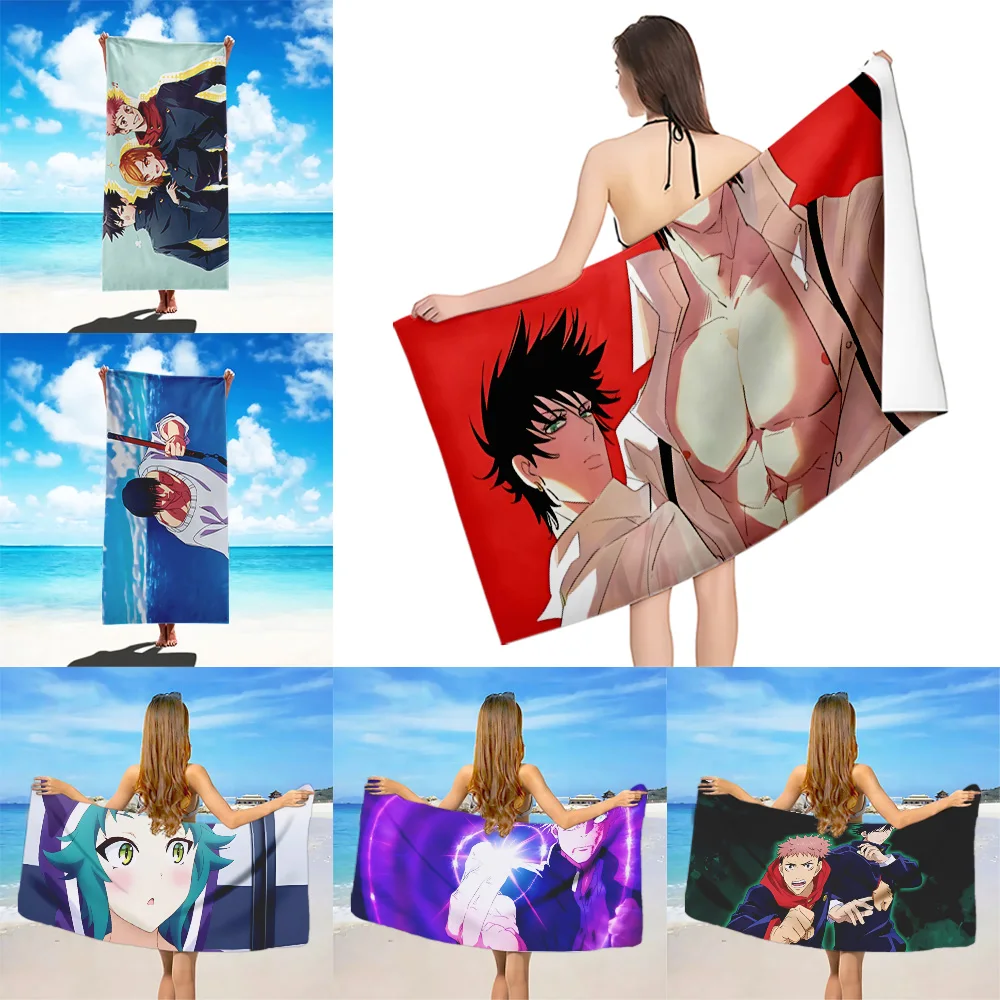 

Jujutsu Kaisen Fushiguro Toji Beach Towel Microfiber Sand Free Quick Dry Soft Sandproof Pool Towels Gift for Women Travel