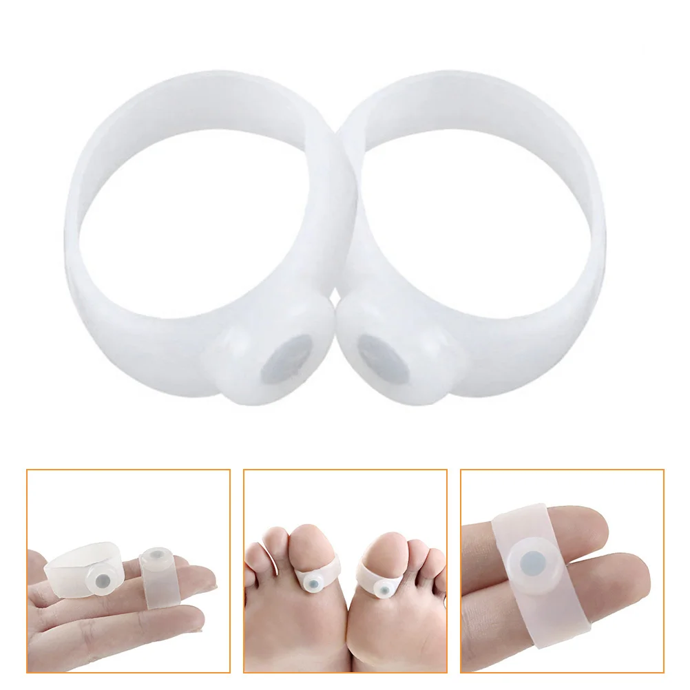 8pcs Magnetic Toe Rings 8 Pairs Slimming Rings For Weight Loss Foot Fat Burning Acupressure Ring Set Silicone