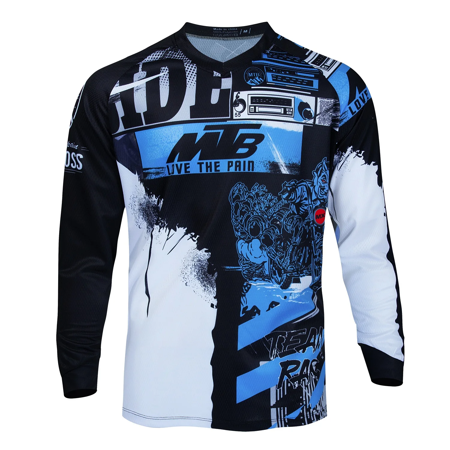 Trendy Printed Long-Sleeve Sports T-Shirt with Unique Patterns, Breathable & Comfortable for Daily Casual and Sports Wear