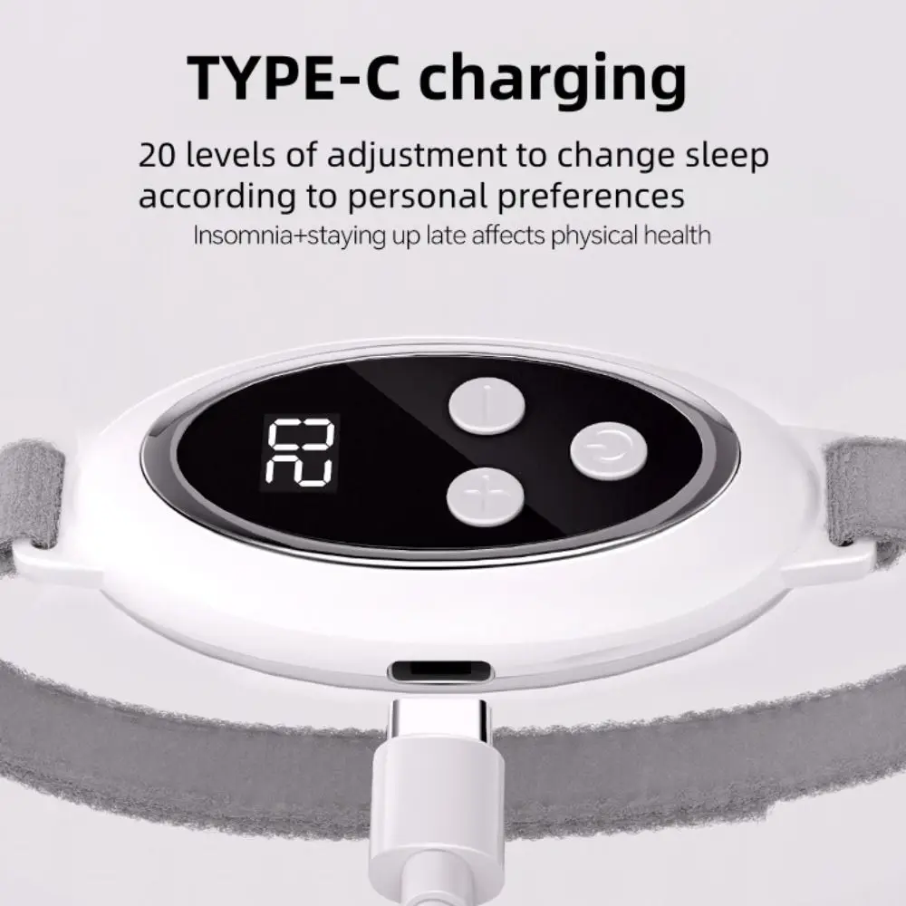 Handheld Rechargeable Sleep Aid Device Microcurrent Relieving Stress and Anxiety Palm Pulse Sleep Massager