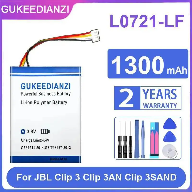

1300 мАч для Jbl Clip 3 3AN 3SAND Bluetooth-динамик, аккумулятор L0721-LF, экологически чистая замена премиум-класса