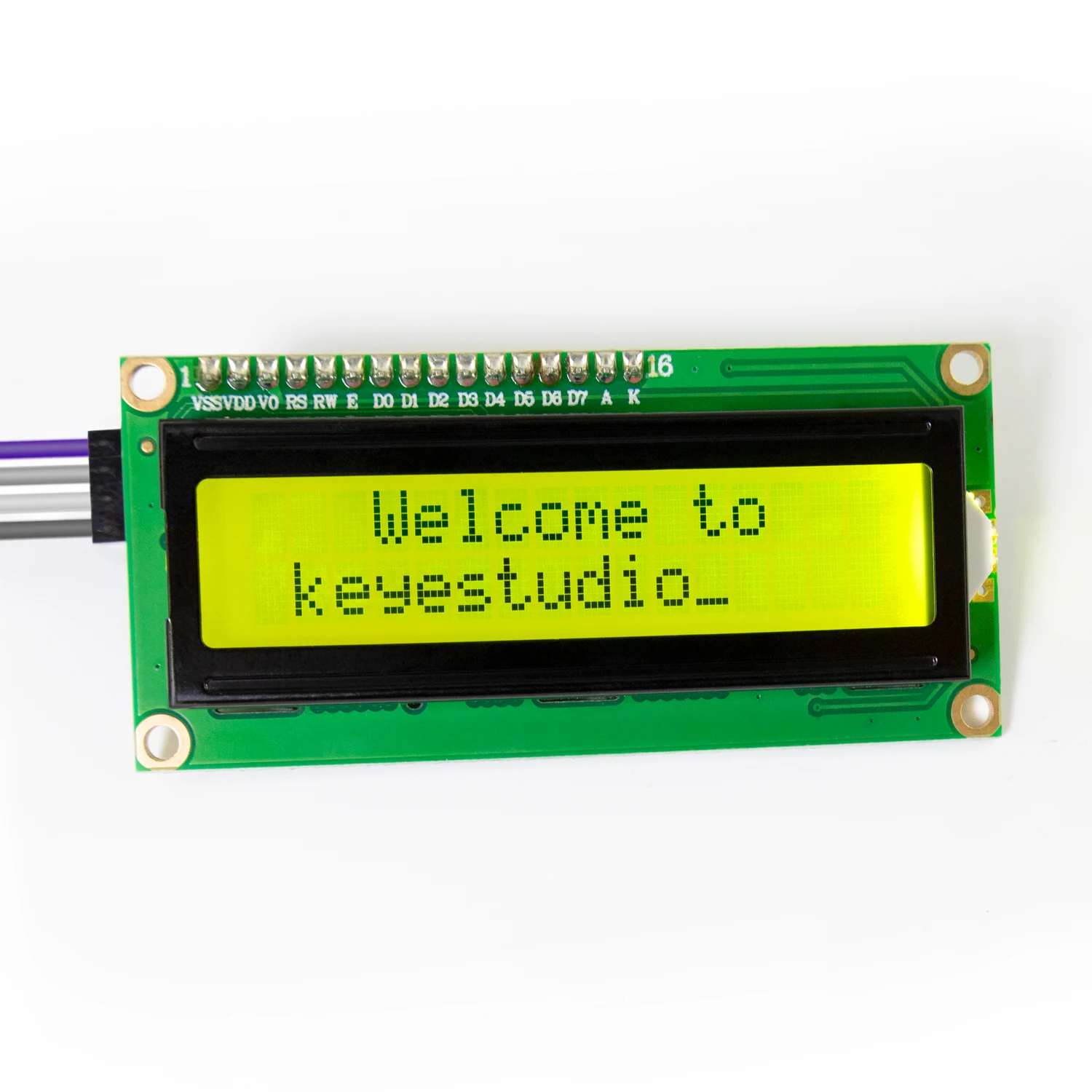 KEYES DC 3.3V LCD1602+I2C Module Yellow Green Screen Backlight 16x2 Character LCD Display PCF8574 For Arduino  Display Projects