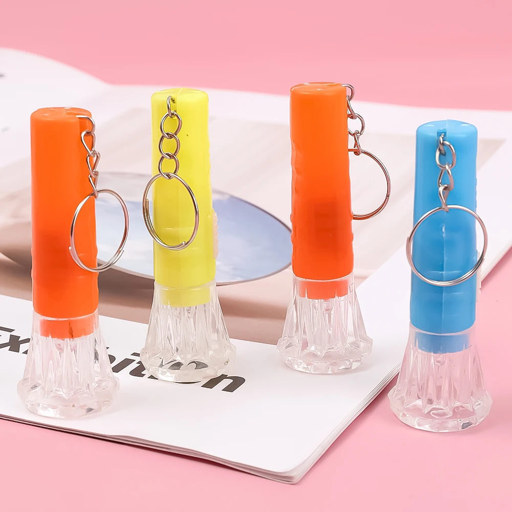 1/5Pcs Mini Keychain Flashlights LED Torch Random Color Children Flashlight Lamp Toy for Kid Birthday Party Gifts Keychain Torch